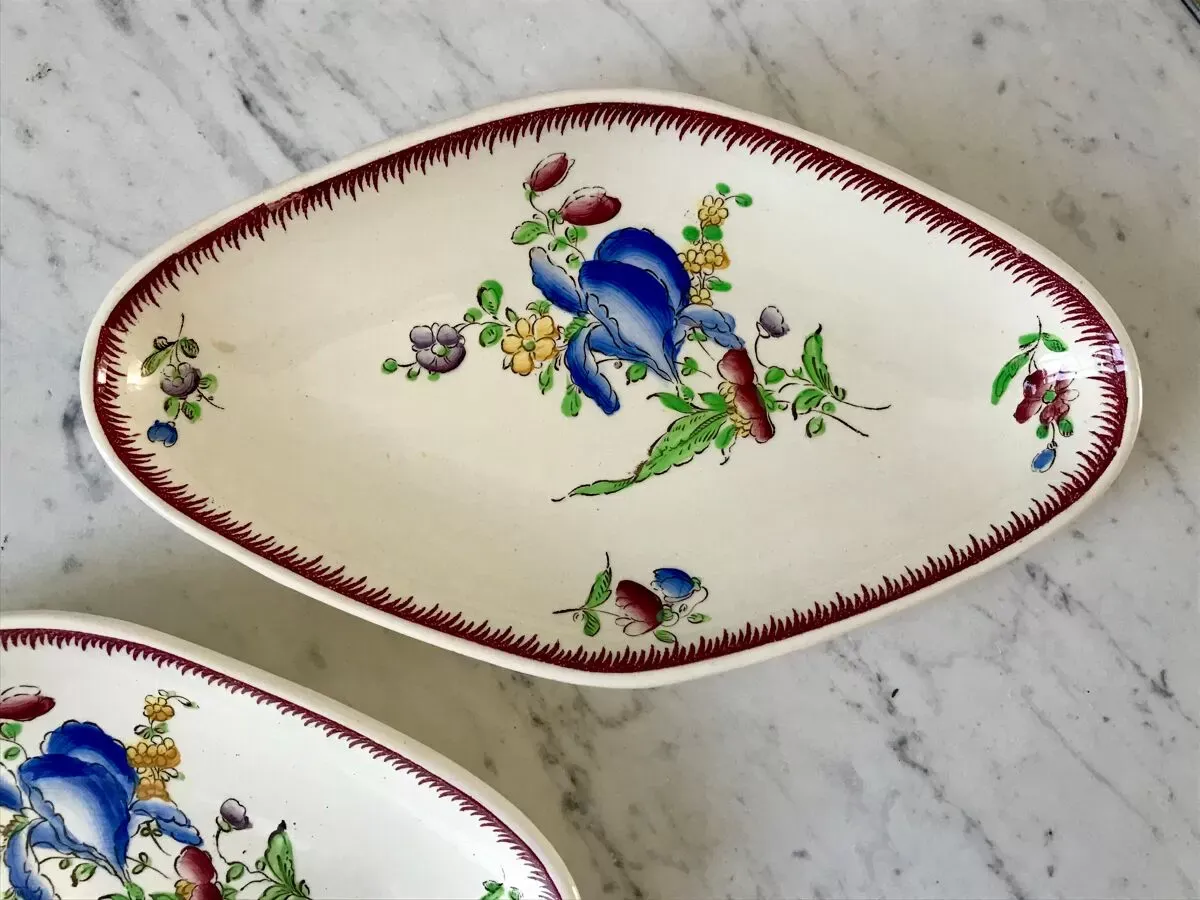 Illustration numéro 5 du produit duo de raviers Villeroy & Boch La Louvière fabrication belge en Terre de Fer début XXème