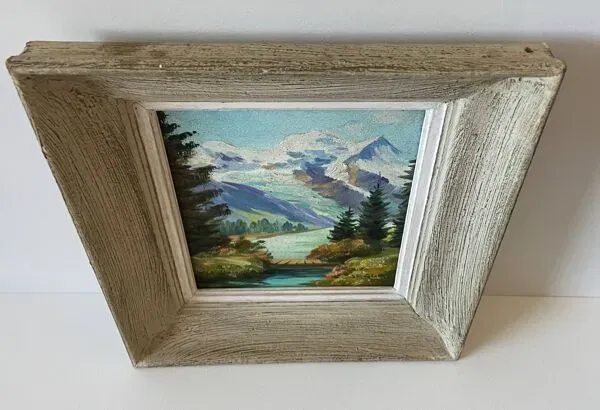 Illustration numéro 5 du produit Peinture à l'Huile sur Panneau Vintage Signée CLAUDE SARGUE Paysage 2