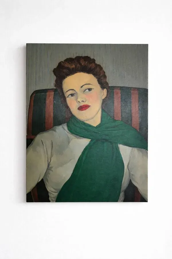 Illustration numéro 5 du produit Portrait féminin – Pierre Morosini, 1956 – Huile sur toile, École de Paris