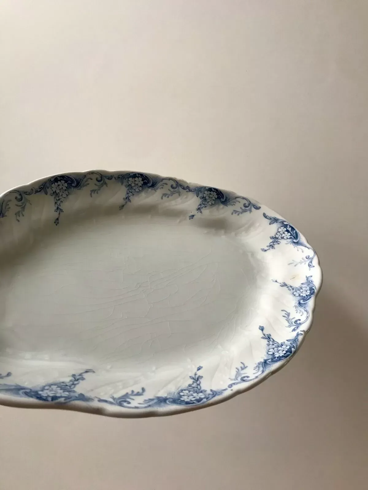 Illustration numéro 5 du produit Plat oval en terre de fer k&g lunéville modèle ''angèle'' fin XlXème