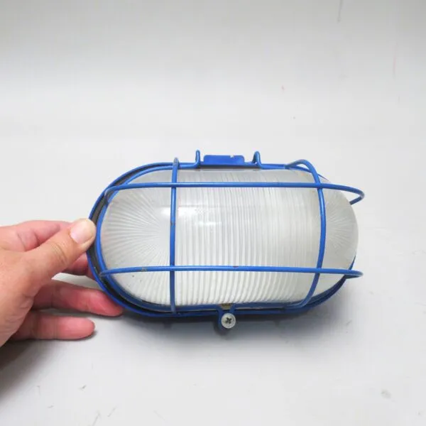 Illustration numéro 5 du produit Applique ou plafonnier industriel bleu