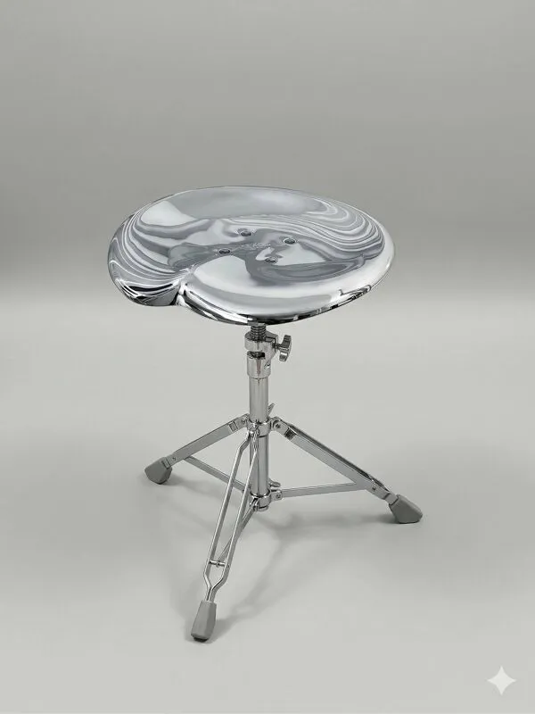 Illustration numéro 5 du produit Tabouret BEAT en chrome poli – Yasuaki Sasamoto pour Dulton