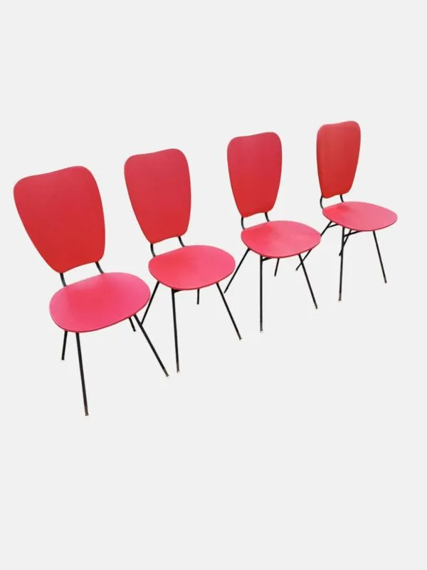 Illustration numéro 5 du produit Suite de 4 chaises vintage