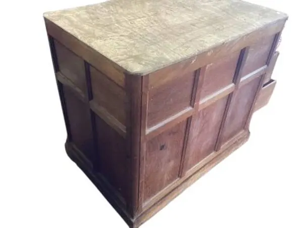 Illustration numéro 5 du produit Ancien meuble de métier, rangement, 3 tiroirs
