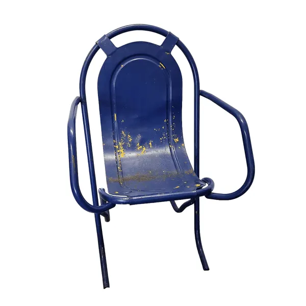 Illustration numéro 5 du produit Chaise Stak A Bye Harry Sebel vintage bleue, années 1950