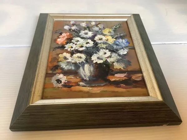 Illustration numéro 5 du produit Petit tableau bouquet de fleurs huile sur toile