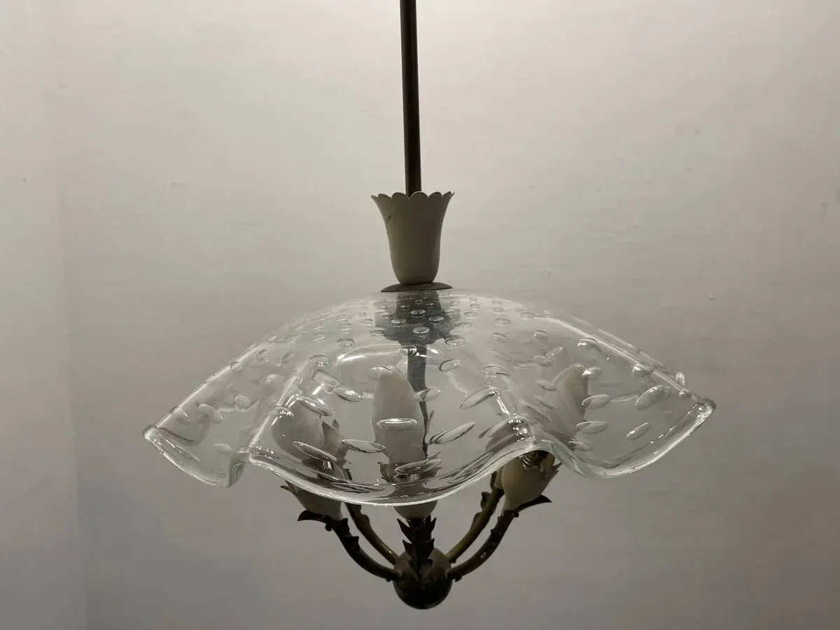 Illustration numéro 5 du produit Suspension en verre de Murano des années 1950