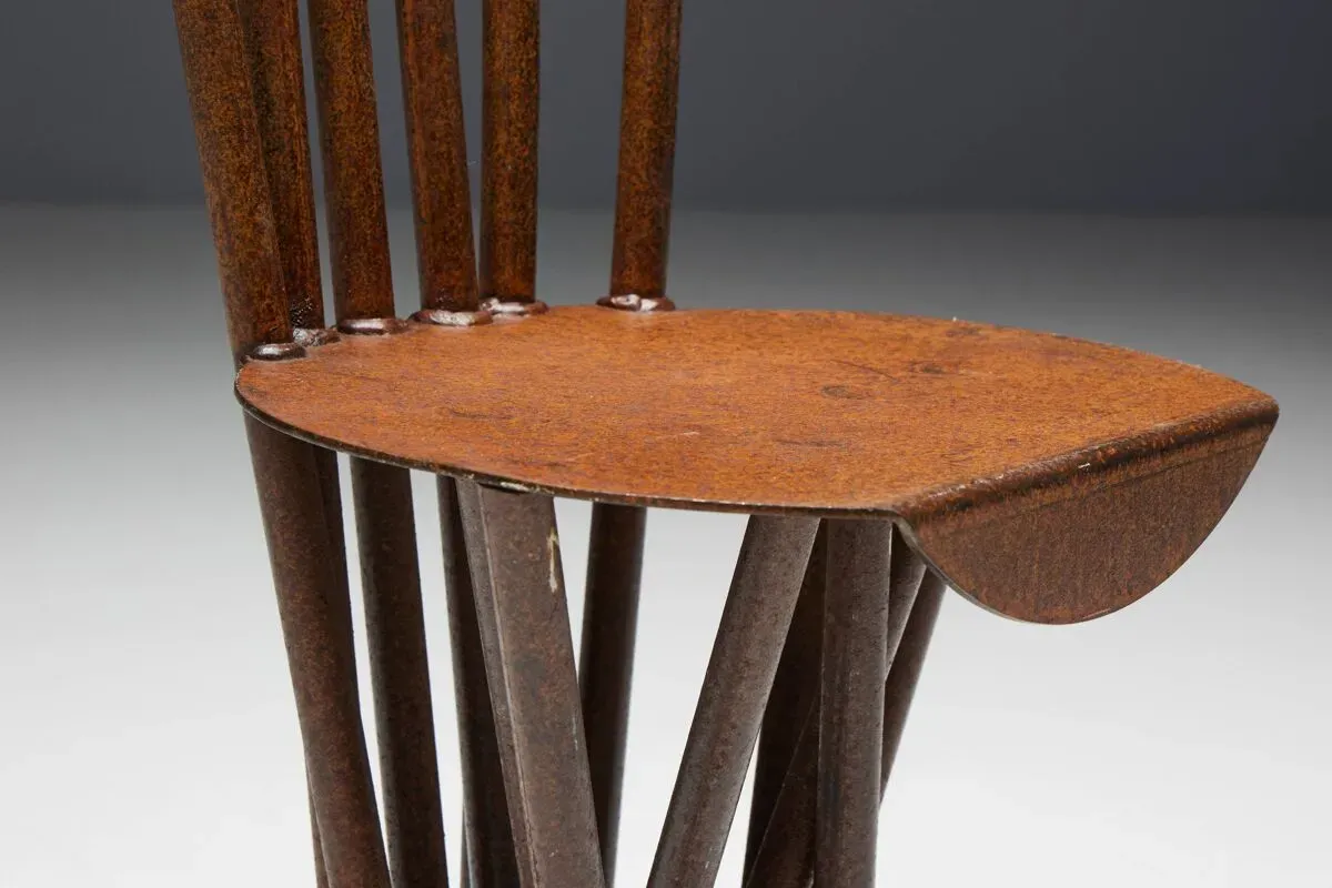 Illustration numéro 5 du produit Chaises industrielles primitives Wabi Sabi, France, années 1950