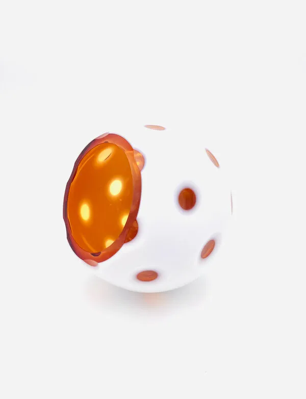 Illustration numéro 5 du produit Vase Monumental IVV Italy – Art Glass Opalin & Ambre – 4,2kg – 24cm