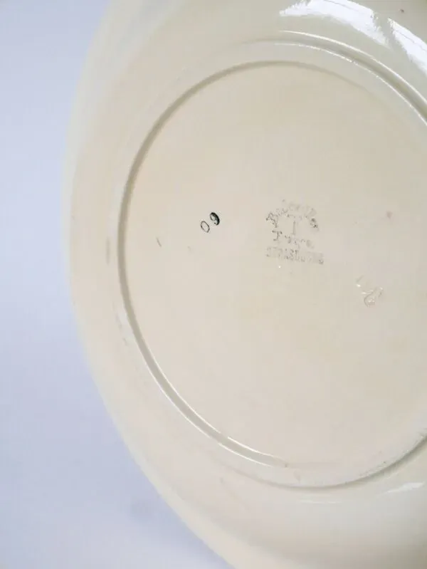 Illustration numéro 5 du produit grand plat creux Badonviller, modèle Strasbourg, 1950