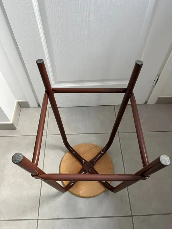 Illustration numéro 5 du produit Tabouret atelier bois et métal