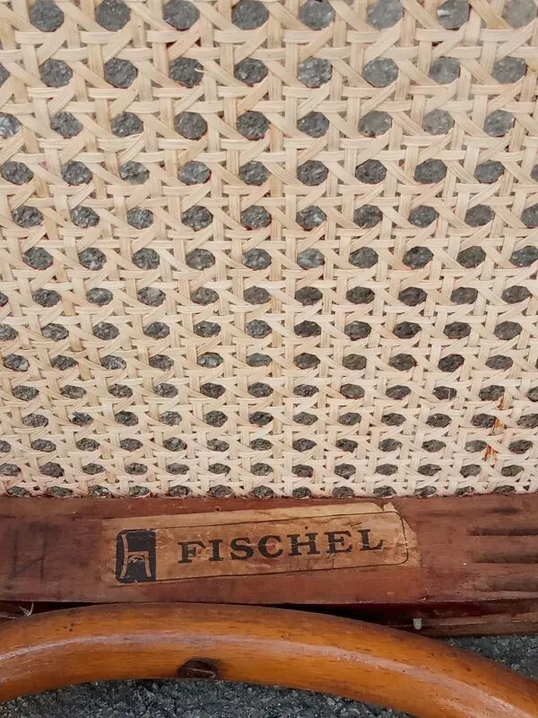 Illustration numéro 5 du produit Paire de chaises Fischel cannées, circa 1900