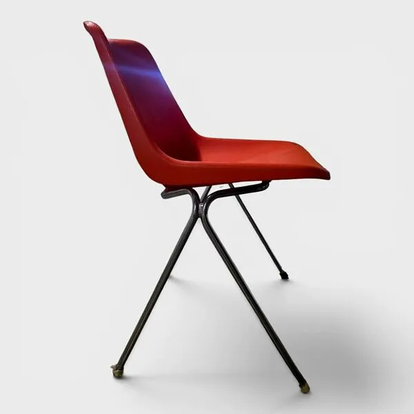 Illustration numéro 5 du produit Chaise Sauter Genève - Orange - Circa 1970