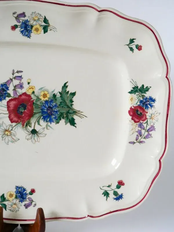 Illustration numéro 5 du produit Plat rectangulaire Digoin Sarreguemines modèle Agreste, 1960