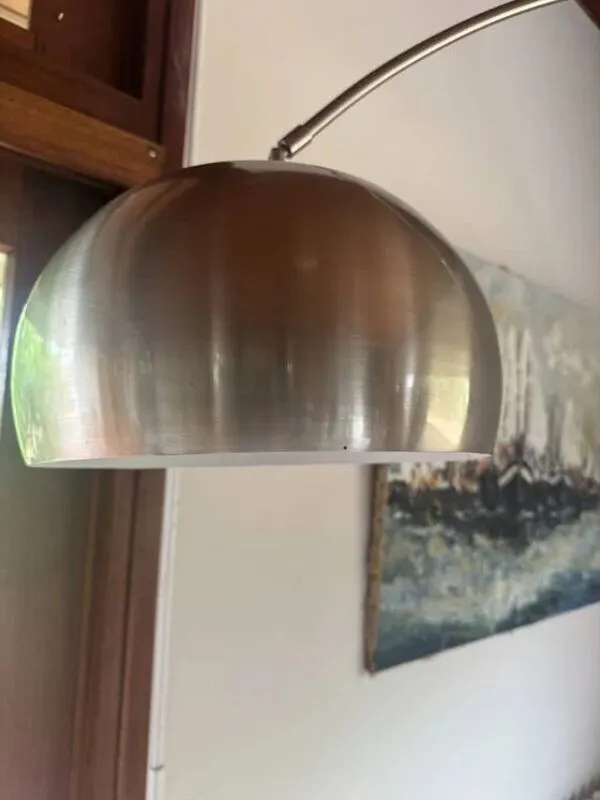 Illustration numéro 5 du produit XXL lampe de sol design vintage en arc – Dans le style des frères Castiglioni – Années 1970