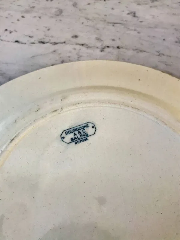 Illustration numéro 5 du produit plat rond A&C Salins modèle Bourgogne fin XIXème