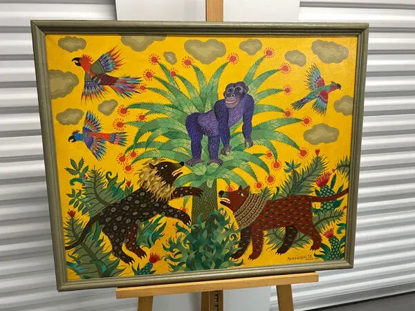 Illustration numéro 5 du produit Paysage africain signé école russe