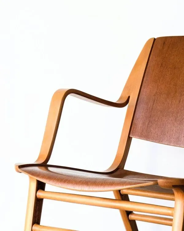 Illustration numéro 5 du produit Fauteuil danois vintage AX par Peter Hvidt édition Fritz Hansen, 1950.