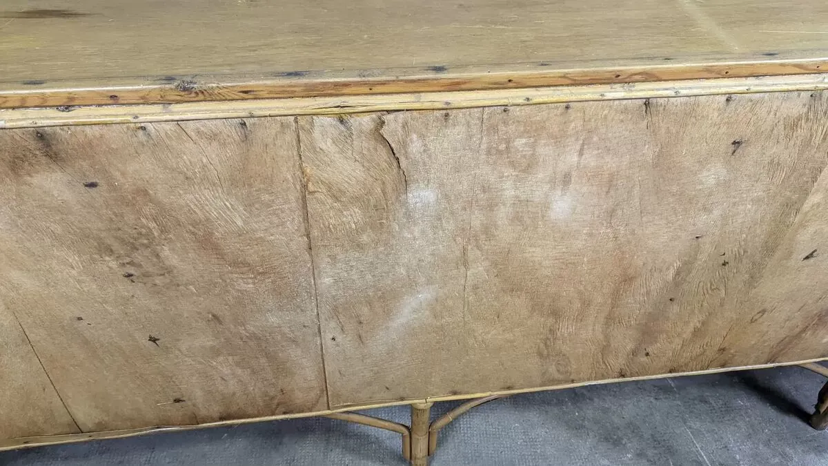 Illustration numéro 5 du produit Enfilade en rotin design vintage