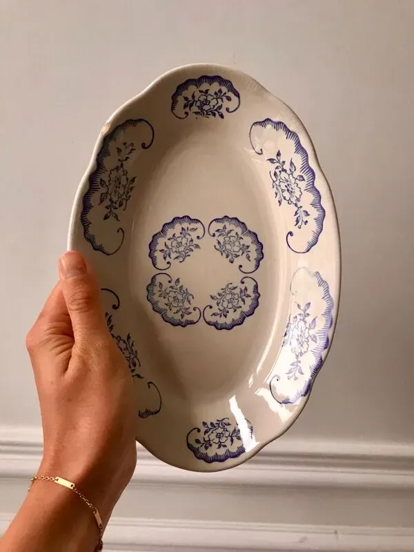 Illustration numéro 5 du produit Ravier digoin sarreguemines modèle ''cordoue'' années 40-50