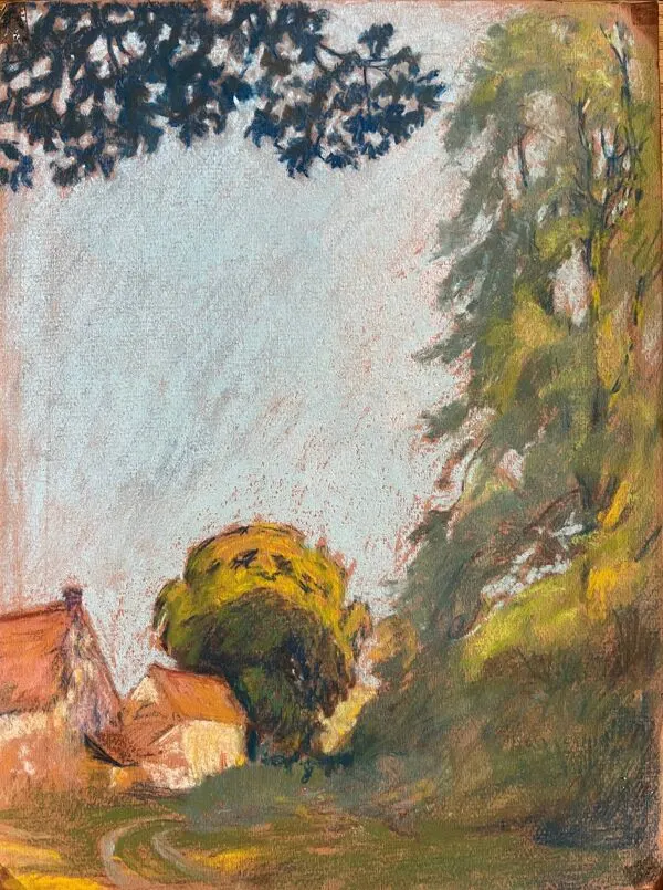 Illustration numéro 5 du produit Tableaux lot de 3 dessins d'Ed. Pannetier (1884-1965) étang Ville d'Avray F