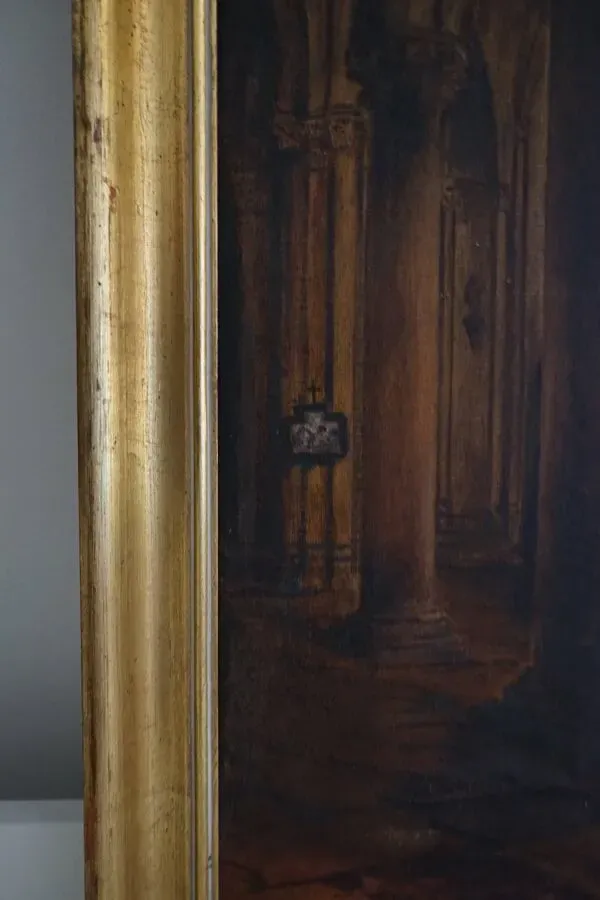 Illustration numéro 5 du produit Peinture école française du XXe siècle ''Abside de cathédrale