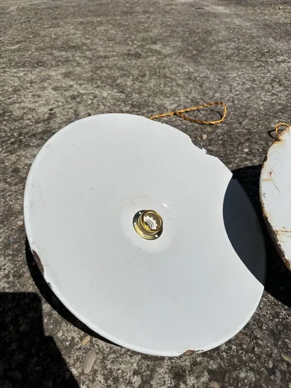 Illustration numéro 5 du produit Paire de suspension indus abat jour tôle émaillée XL