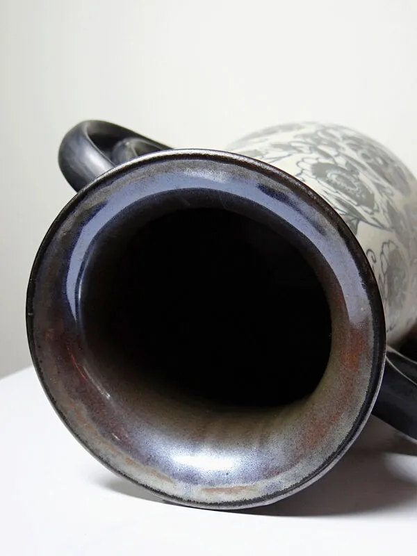 Illustration numéro 5 du produit Vase Art déco en grès fin, style Art nouveau et chinoiserie, 1920-40