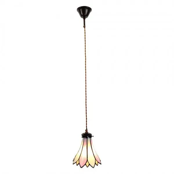 Illustration numéro 5 du produit Lampe à suspension Tiffany Lampe à suspension rose Lily