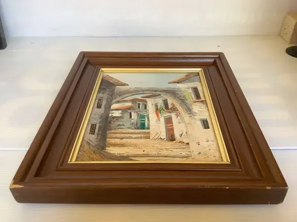 Illustration numéro 5 du produit Tableau ruelles de village huile sur toile