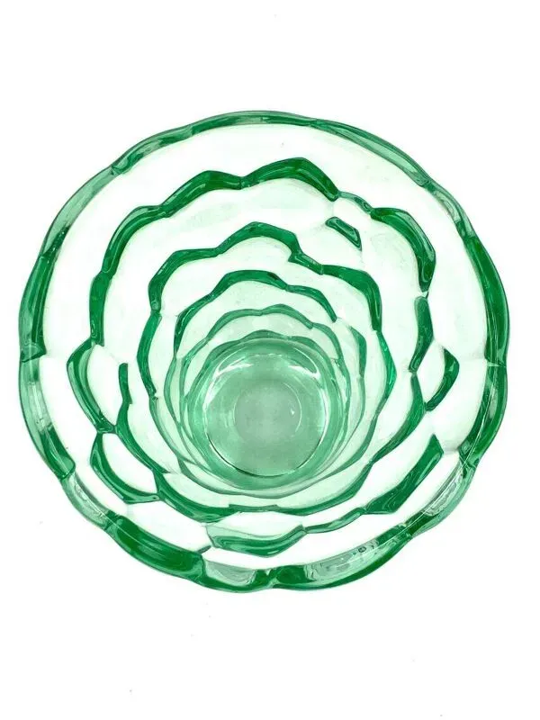 Illustration numéro 5 du produit Vase art déco Pierre d'Avesn nid d'abeille vert