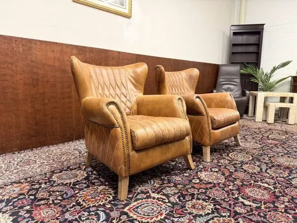 Illustration numéro 5 du produit Ensemble fauteuil aviateur en cuir de mouton