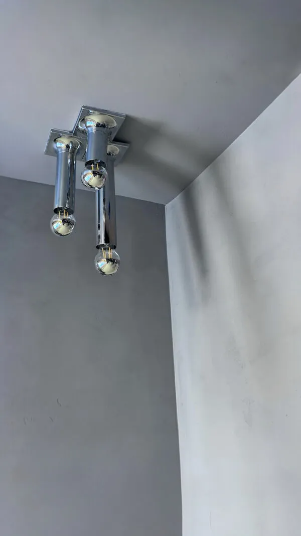 Illustration numéro 5 du produit Plafonniers Space Age en chrome par Rolf Krüger pour Staff Leuchten, A