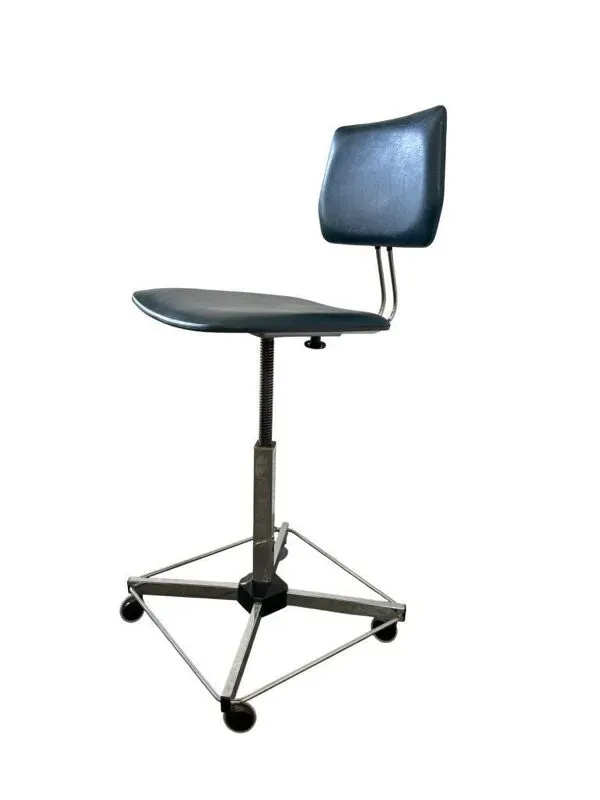 Illustration numéro 5 du produit Chaise de bureau industrielle vintage / chaise d'atelier / chaise de bureau