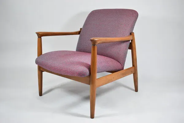 Illustration numéro 5 du produit Fauteuil restauré original GFM-64, designer E.Homa, années 1960, Teck