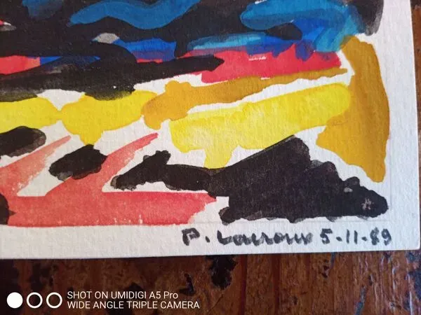 Illustration numéro 5 du produit pierre Lacroux (1909- 1993) Gouache sur papier 24 x 32 cm - de 1989 - (313)