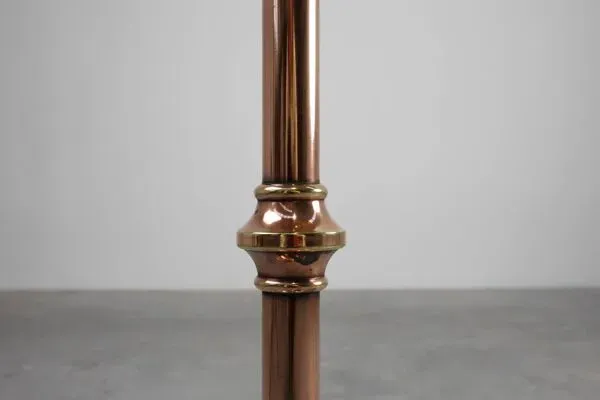 Illustration numéro 5 du produit Table d'appoint Art Déco par Daalderop en cuivre rouge et jaune, Pays-Bas