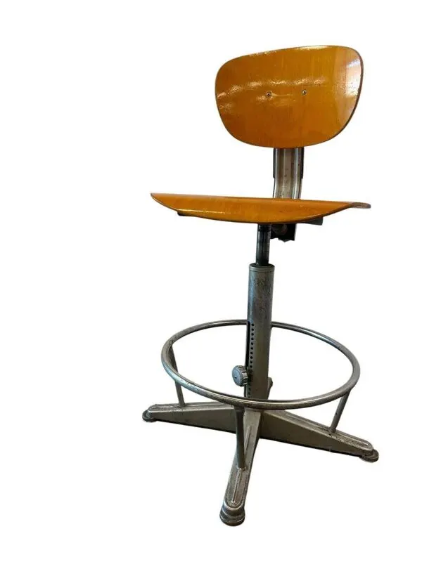Illustration numéro 5 du produit Chaise d'atelier/de bureau/d'usine industrielle vintage