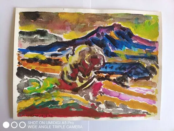 Illustration numéro 5 du produit Pierre Lacroux (1909- 1993) Gouache sur papier, 1989