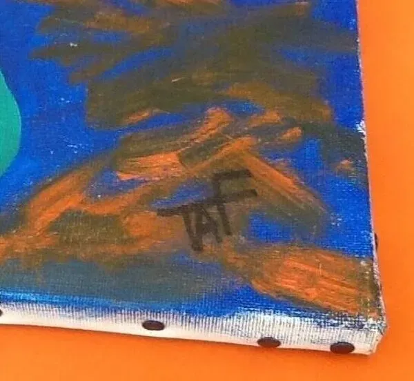 Illustration numéro 5 du produit Tableau Huile sur toile  ''Bouquet de mimosa'' Signé TAF (Gustave Wallet)