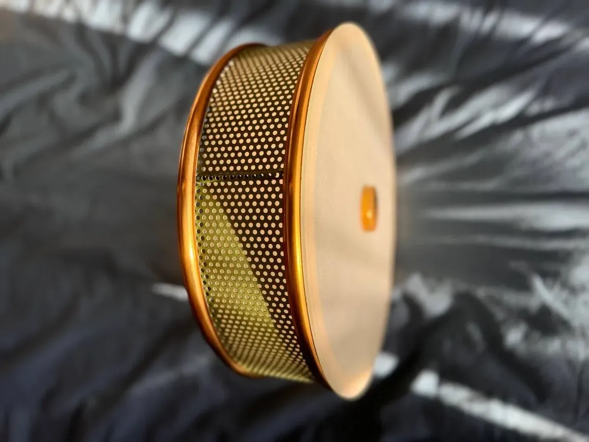 Illustration numéro 5 du produit Plafonnier Lunel / Hublot / Laiton, métal perforé et verre