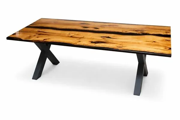 Illustration numéro 5 du produit Table résine chêne