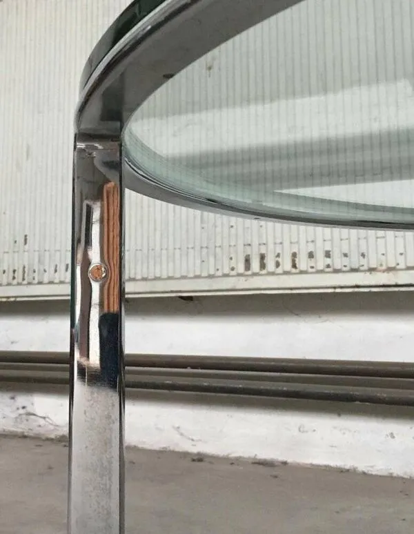 Illustration numéro 5 du produit Table basse en chrome et verre de style Space Age du milieu du siècle, 1960s