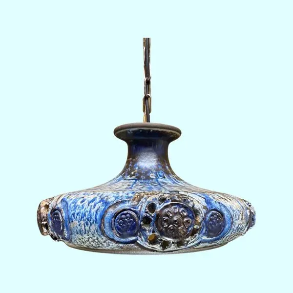 Illustration numéro 5 du produit Suspension en céramique bleue des années 60