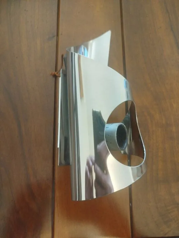 Illustration numéro 5 du produit Applique murale vintage futuriste en tôle chromée space age 70 80