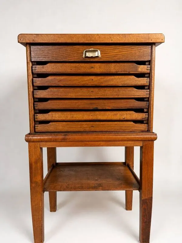 Illustration numéro 5 du produit meuble d'imprimerie XIXe siècle – 7 tiroirs – Cabinet de collectionneur