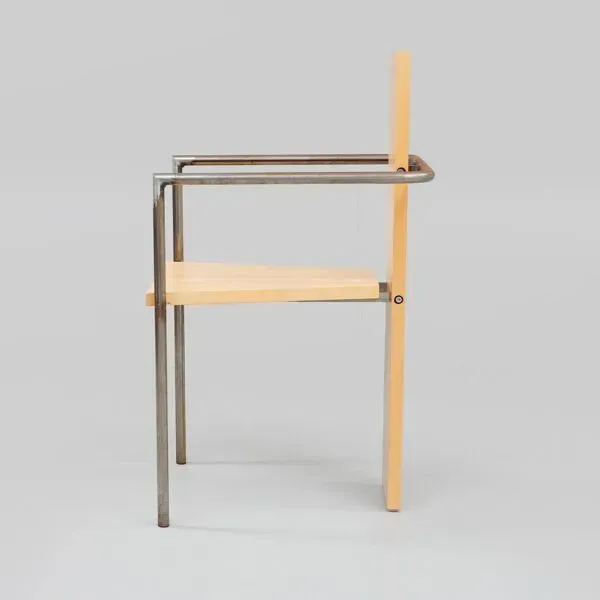 Illustration numéro 5 du produit Chaise en bois et béton Jonas Bohlin, Suède, 1981