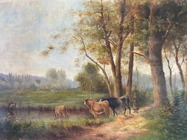 Illustration numéro 5 du produit Paysage de campagne signé Brouaux