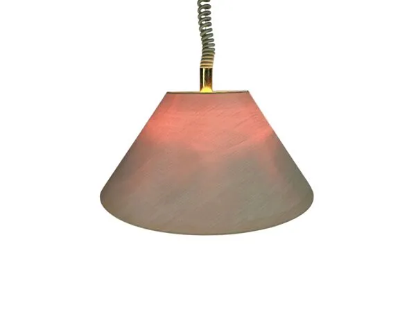 Illustration numéro 5 du produit Suspension, B + M Leuchten - style Hollywood Regency - RFA - laiton - acier - années 80