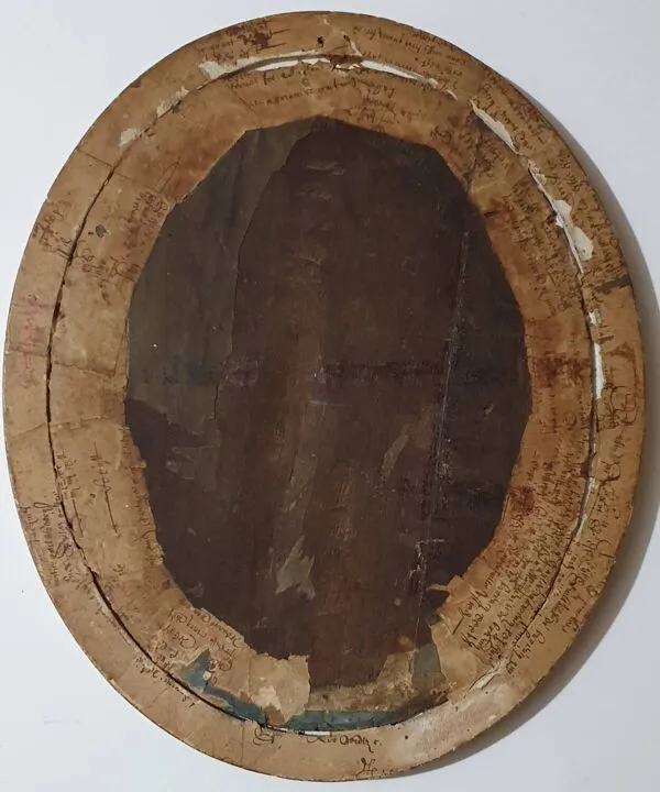 Illustration numéro 5 du produit Tableau ancien vase médicis avec fleurs sur table en marbre école j fr